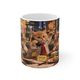 Cat Office Mug — Cute Kittens at Work Funny Coffee Cup (To-Do List: Take Over the World)