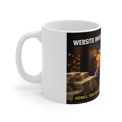 Mug — "Website Investment? Honey, You Deserve Better Than a Boring Site" Cat with Cocktail Coffee Mug