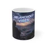 Melancholy Vibes Mug — Aesthetic Sunset Ocean Coffee Cup