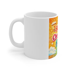 Sip Coffee, Chase Dreams, Repeat Mug — Colorful Inspirational Coffee Cup