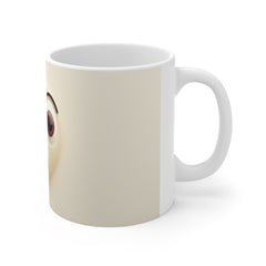 Shocked Face Ceramic Mug — Funny Emoji Coffee Cup for Home & Office