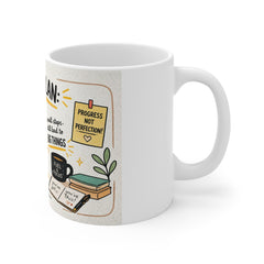 Motivational Checklist Mug — "Today's Plan" 11oz Coffee Cup