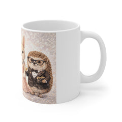 Animal Party Mug — Elegant Dressed Cat, Bunny & Dog Coffee Cup