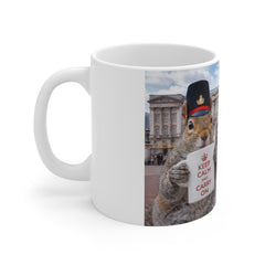 Keep Calm Squirrel & Penguin Mug — British Union Jack Tea Coffee Cup (11oz)