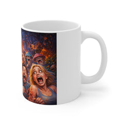 Horror Mushroom Mug — Spooky Monster Fungi Coffee Cup for Horror Fans