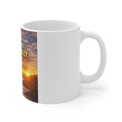 Motivational Sunrise Mug — "Success Doesn't Come From What You Do Occasionally, It Comes From Consistently"