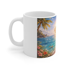 Ocean Vibes Mug - Tropical Beach Coffee Cup, Sunset Seascape Drinkware