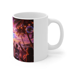 Bubbly Vibes Coffee Mug — Tropical Sunset Party Beach Cup