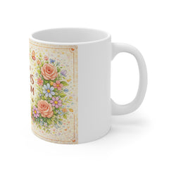 Inspirational Floral Mug - "Let Your Dreams Blossom" Coffee Cup
