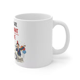 Sorry I'm Late I Didn't Want To Come Mug — Funny Cat Office Coffee Cup