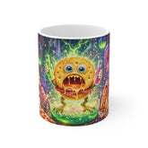 Novelty Mug — Cute Mad Scientist Snack Monsters Coffee Mug