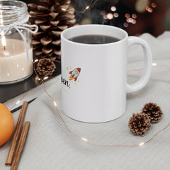 Make It Happen Coffee Mug — Inspirational Rocket Ceramic Mug for Motivation & Gifts