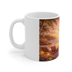 Sunset Vibes Mug — Tropical Beach Sunset Coffee Cup