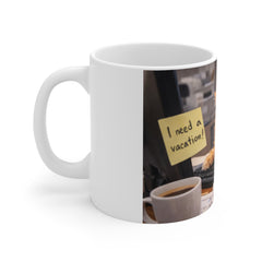 Crazy cat 11oz White Mug