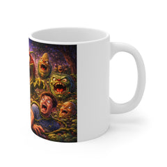 Horror Garden Mug — Retro Monster Plant Art Coffee Cup