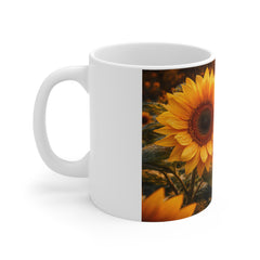 Sunflower Field Coffee Mug — "Be your own sunshine" Inspirational Ceramic Mug