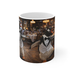 Penguin Butler Coffee Mug - Funny Waiter Tuxedo 11oz Ceramic Mug