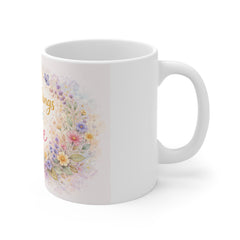 Good Things Take Time Floral Mug — Inspirational Coffee Cup for Encouragement & Gifts