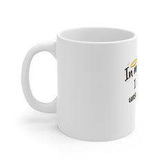 11oz Mug — "In My Defense, I Was Left Unsupervised" Funny Coffee Cup