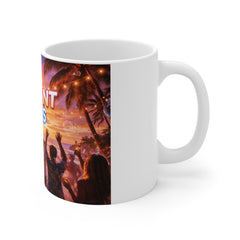 Radiant Vibes Mug — Tropical Sunset Party Coffee Cup