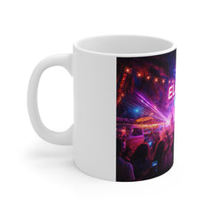 Electric Vibes Mug — Neon Concert Coffee Cup