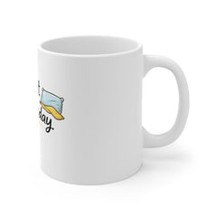 I Can’t Adult Today Mug — Funny 11oz Coffee Cup for Tired Adults, Cute Pillow & Coffee Design