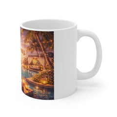 Gorgeous Vibes Ceramic Mug — Tropical Sunset Beach Scene