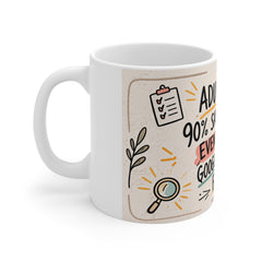 Adulting Is 90% Saying "I Can't Even" Mug - Funny 11oz Coffee Cup Gift