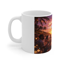 Wholesome Vibes Mug – Sunset Beach Friends Coffee Cup