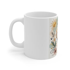 Be the Energy You Want to Attract Mug – Inspirational Floral Coffee Cup