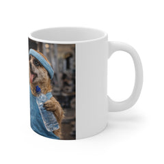 Meerkat Gym Buddies Coffee Mug — Funny Animal Workout 11oz Ceramic