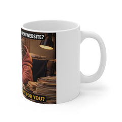 Mug — "Website Investment? Honey, You Deserve Better Than a Boring Site" Funny Cat Cocktail Coffee Mug