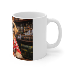 Beer-Loving Golden Retriever Mug – Funny Dog with Sunglasses Coffee Cup