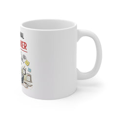 Professional Overthinker Coffee Mug — Funny Desk Gift for Busy Workaholics