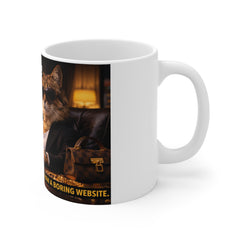 Mug — "Website Investment? Honey, You Deserve Better Than a Boring Site" Cat with Cocktail Coffee Mug