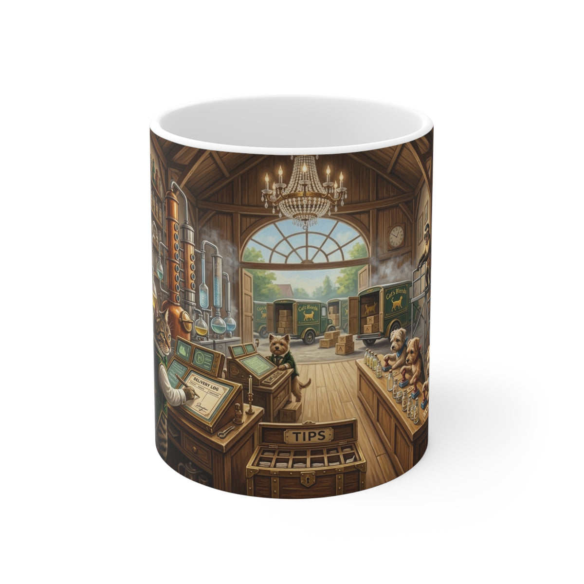 The Wolf of Wall Street... but a Cat 11oz White Mug
