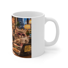Cat Office Mug — Cute Kittens at Work Funny Coffee Cup (To-Do List: Take Over the World)