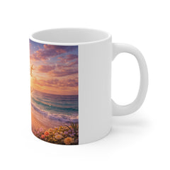 Sunset Vibes Mug — Tropical Beach Sunset Coffee Cup