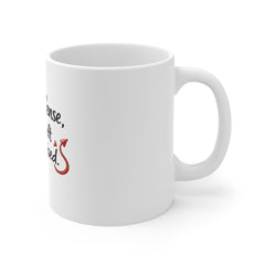 11oz Mug — "In My Defense, I Was Left Unsupervised" Funny Coffee Cup