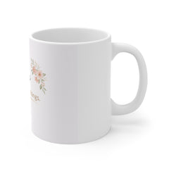Enjoy the Little Things Mug — Floral Inspirational Coffee Cup, Positive Morning Gift