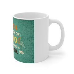 Funny Spider Mug — "I Just Did a Week's Worth of Cardio After Walking Into a Spider Web" Coffee Cup