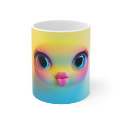 Funny Face Colourful 11oz White Mug