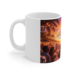 Radiant Vibes Mug — Tropical Sunset Party Coffee Cup