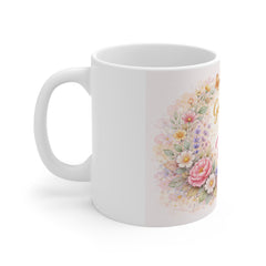 Good Things Take Time Floral Mug — Inspirational Coffee Cup for Encouragement & Gifts
