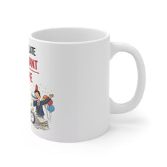 Sorry I'm Late I Didn't Want To Come Mug — Funny Cat Office Coffee Cup