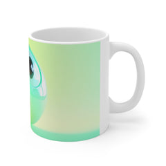 Surprised Emoji Ceramic Mug — Colorful Shock Face 11oz Coffee Cup