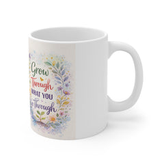 Inspirational Floral Mug — "Let Your Light Shine" Ceramic Coffee Cup