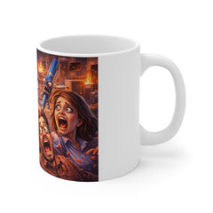 Mug — Horror Cartoon Kitchen Monsters Scene Coffee Cup