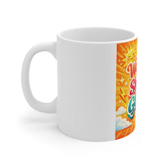 Wake Up Show Up Glow Up Mug – Positive Morning Coffee Cup