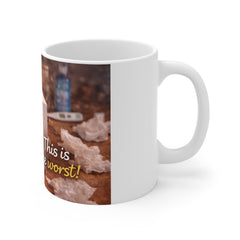 11oz Mug — "This Is the Worst" Sad Tissue Box Coffee Cup, Flu Season Humor Gift